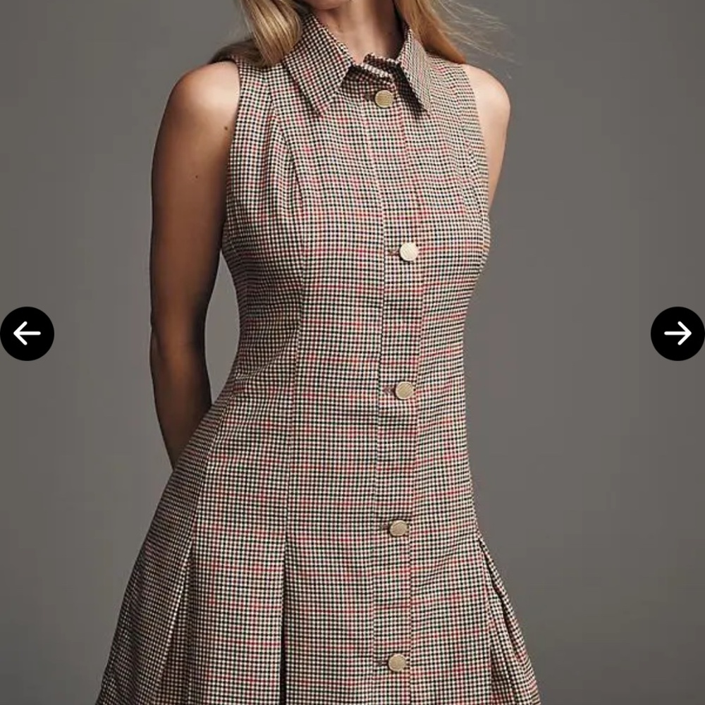 Maeve Button-Front Mini Dress - Picture 2 of 8